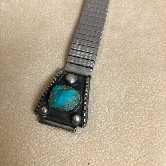 Navajo vintage turquoise watch band - Picture 3 of 4